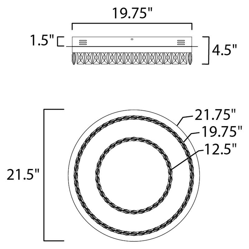 Maxim 38372BCPC - Icycle 1 Light 22" Chandelier