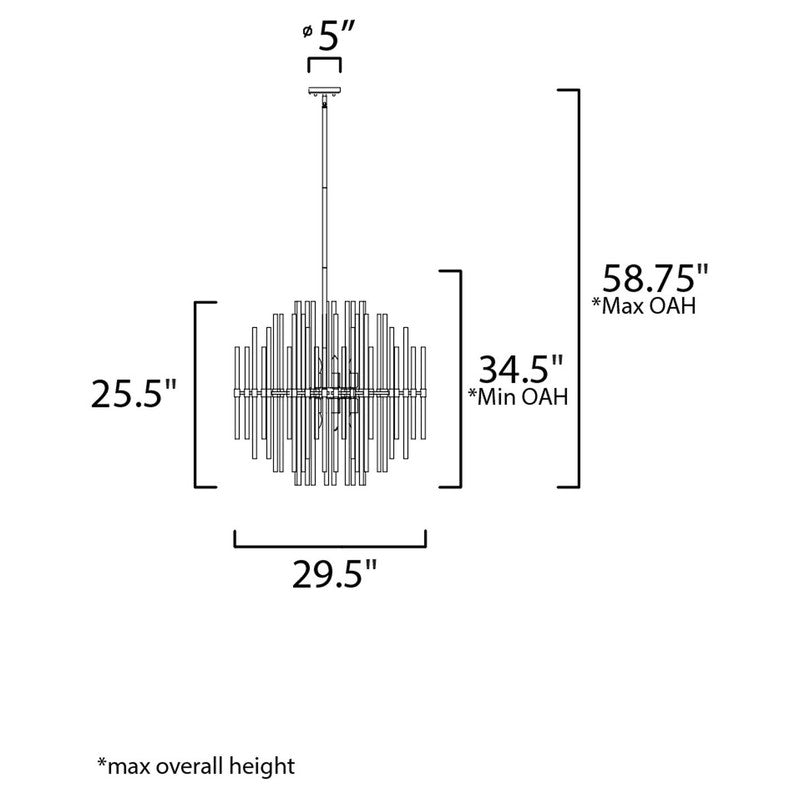 Maxim 38406CLPN - Divine 8 Light 29" Pendant