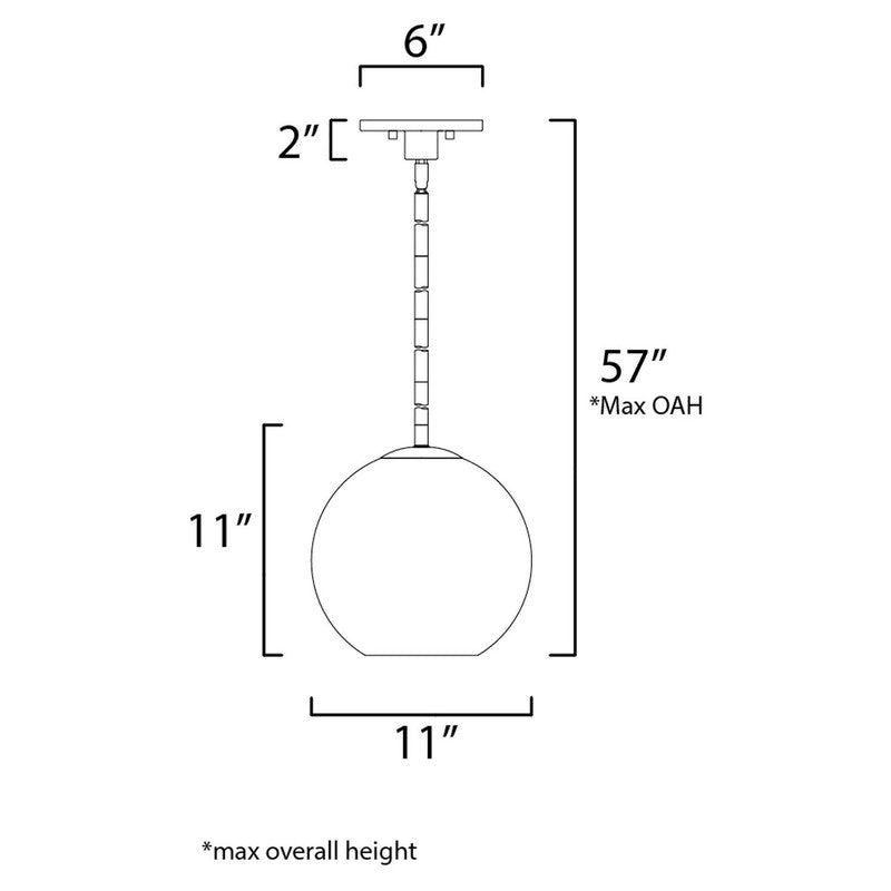 Maxim 38419CLNAB - Branch 1 Light 11" Pendant