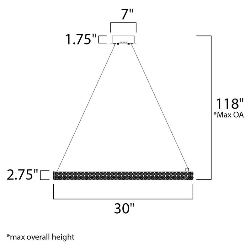 Maxim 39773BCPC - Eternity 30" LED Pendant