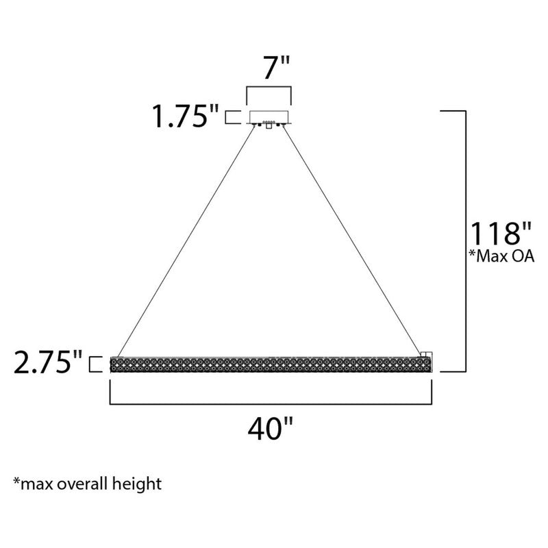 Maxim 39774BCPC - Eternity 40" LED Pendant