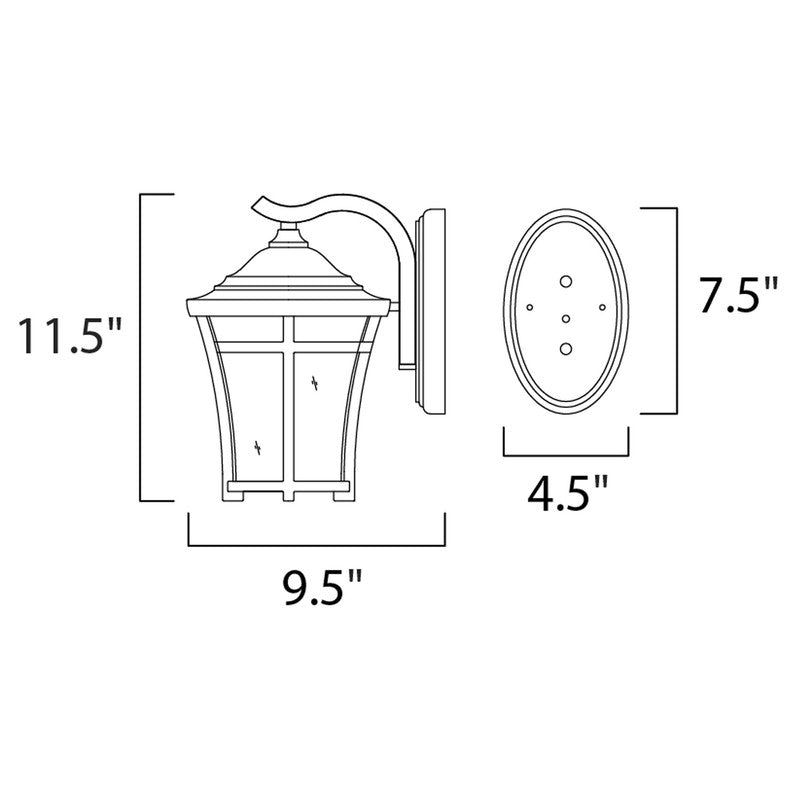 Maxim 40163GFCO - Balboa VX 1 Light 12" Wall Sconce