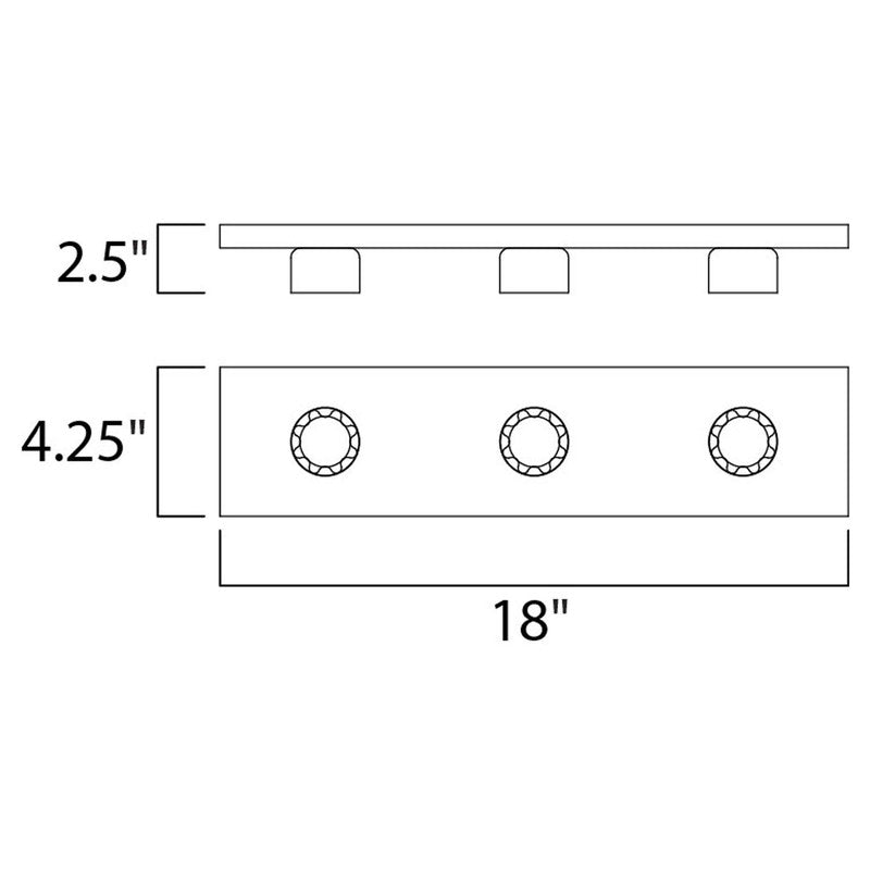 Maxim 4453PC - Essentials - 445x 3 Light 18" Vanity Light