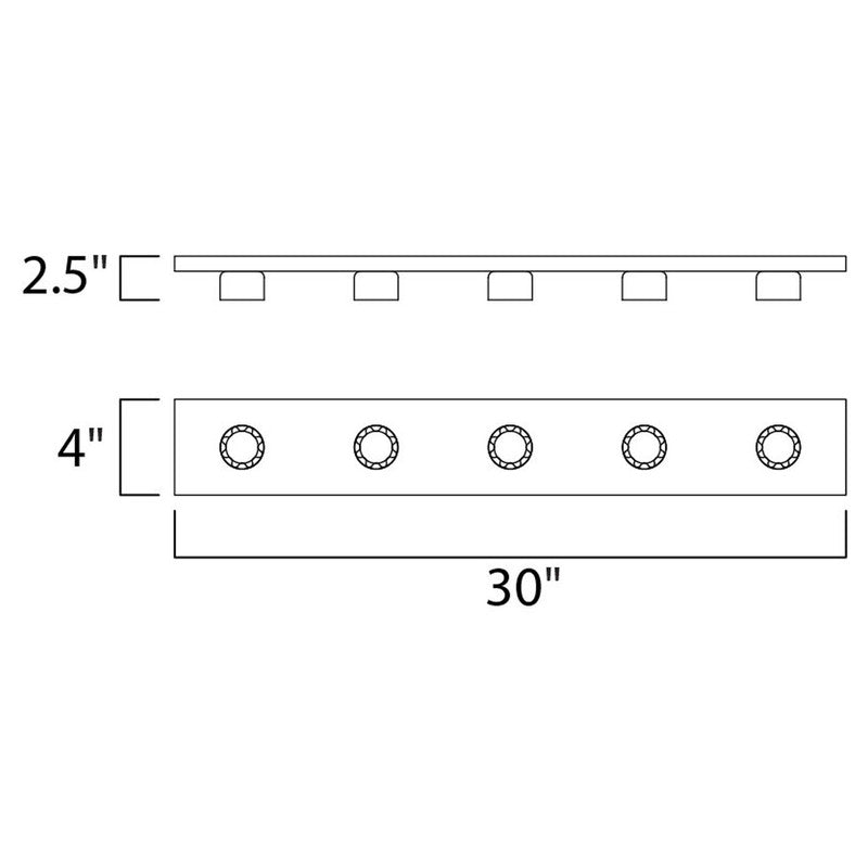 Maxim 4455PC - Essentials - 445x 5 Light 30" Vanity Light