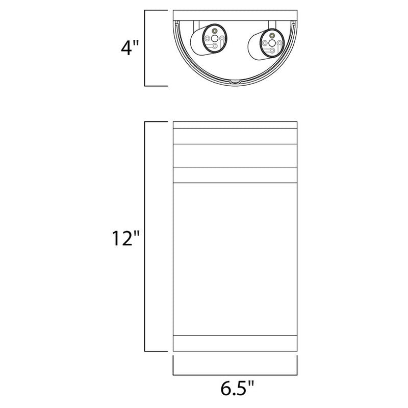Maxim 5002FTOI - Arc 2 Light 12" Wall Sconce