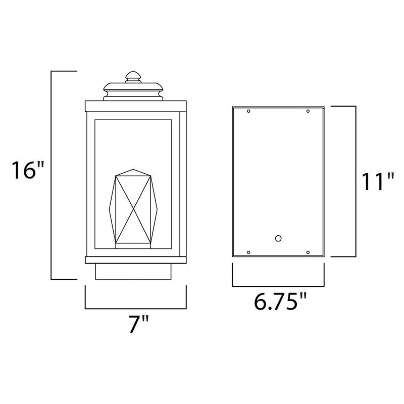 Maxim 53524CLGBK - Mandeville 2 Light 16" Wall Sconce