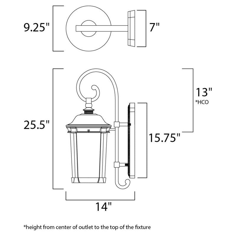 Maxim 55024CDBZ - Dover LED 1 Light 26" Wall Sconce
