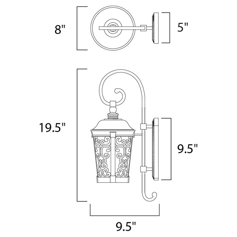 Maxim 55393BZ - Whisper Dark Sky 1 Light 20" LED Wall Sconce