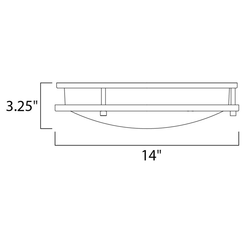 Maxim 55543WTSN - Linear 1 Light 14" LED Flush Mount