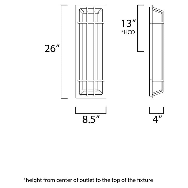 Maxim 55685WTBZ - Trilogy 1 Light 26" LED Wall Sconce