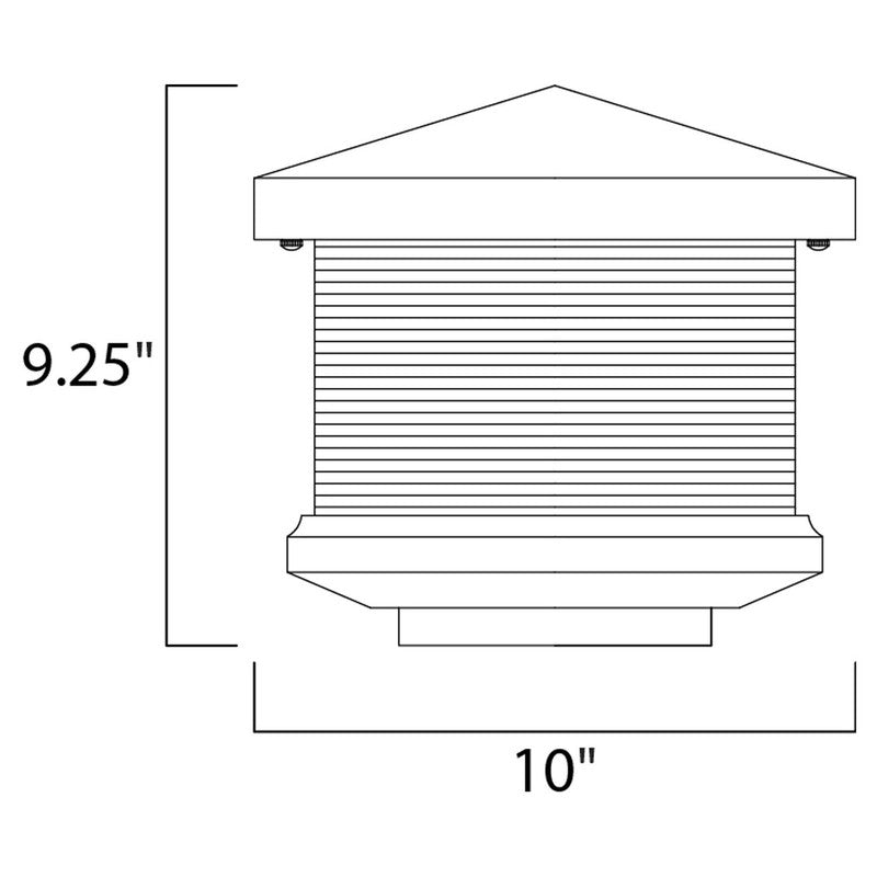 Maxim 55736CLET - Triumph VX 1 Light 10" LED Pier Mount