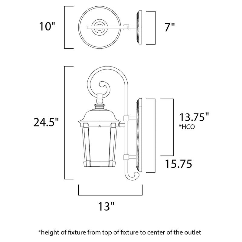 Maxim 56094FSBZ - Dover LED E26 1 Light 25" Wall Sconce