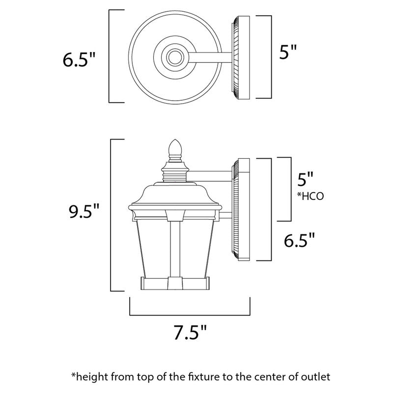 Maxim 56096FSBZ - Dover LED E26 1 Light 10" Wall Sconce