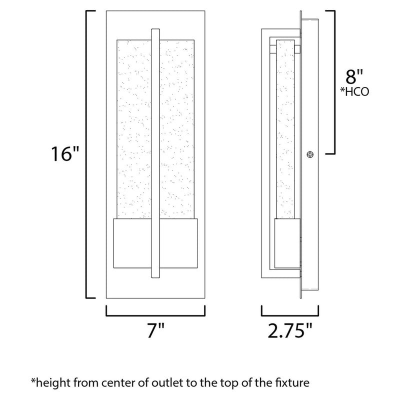 Maxim 56193BGBK - Cascade 1 Light 16" Wall Sconce