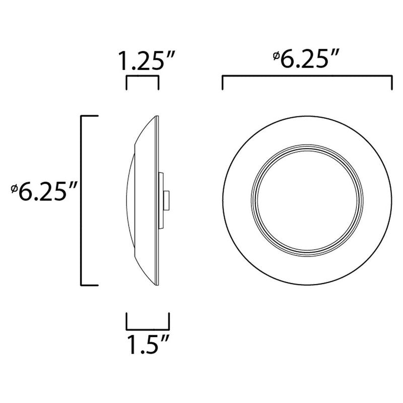 Maxim 57631WTWT - Diverse 1 Light 6" Flush Mount