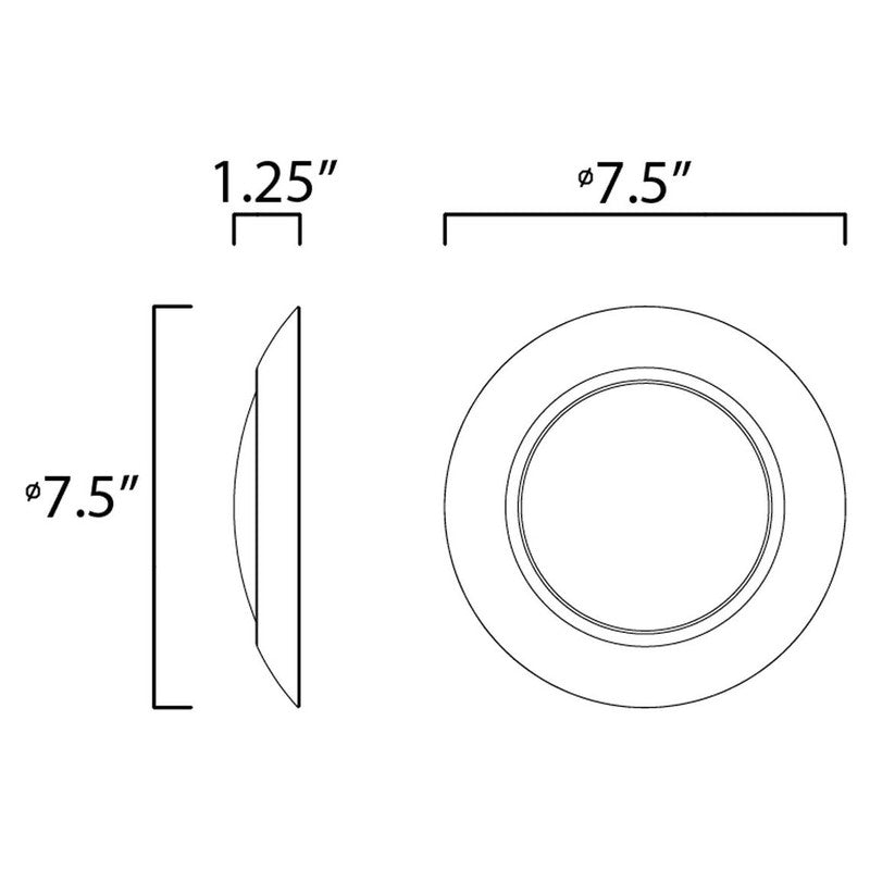Maxim 57641WTWT - Diverse 1 Light 8" Flush Mount