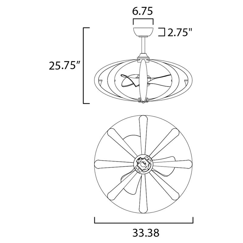 Maxim 61009BZGLD - Ambience LED 33" Fandelight