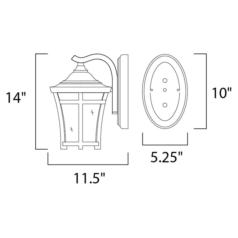 Maxim 65164GFCO - Balboa VX LED E26 1 Light 14" Wall Sconce