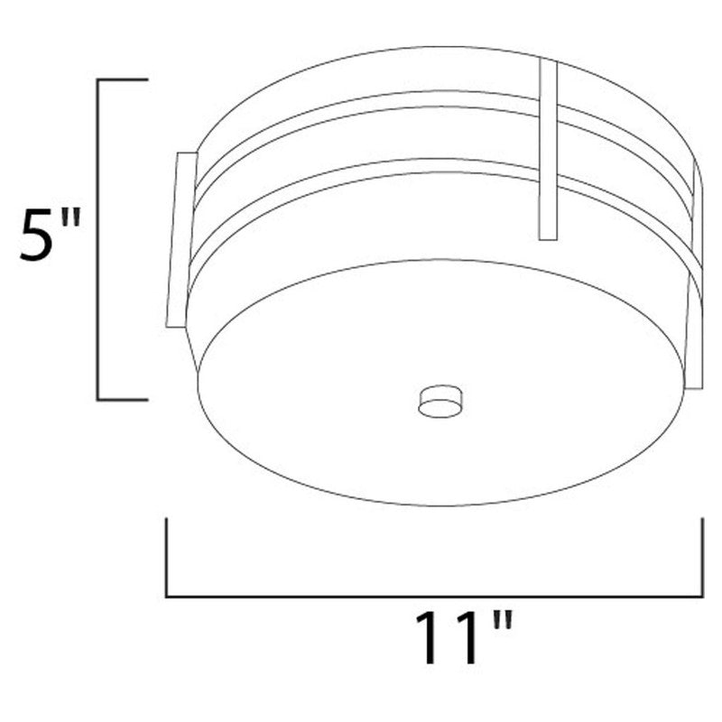 Maxim 65217WTBM - Luna 2 Light 11" Flush Mount w/LED Bulbs
