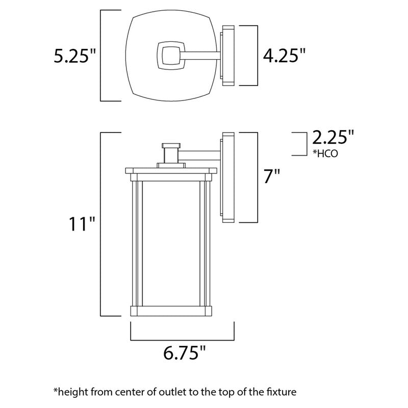 Maxim 65652CDWSBZ - Bungalow LED E26 1 Light 11" Wall Sconce
