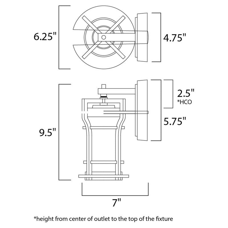 Maxim 65782WGBO - Oakville 1 Light 10" Wall Sconce w/ LED Bulb