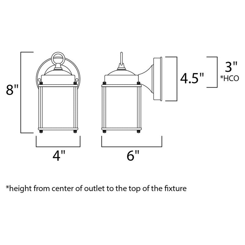 Maxim 6879CLOI - Side Door 1 Light 8" Wall Sconce