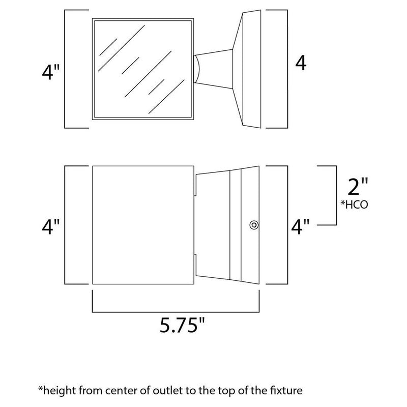 Maxim 86107ABZ - Lightray 2 Light 6" LED Wall Sconce
