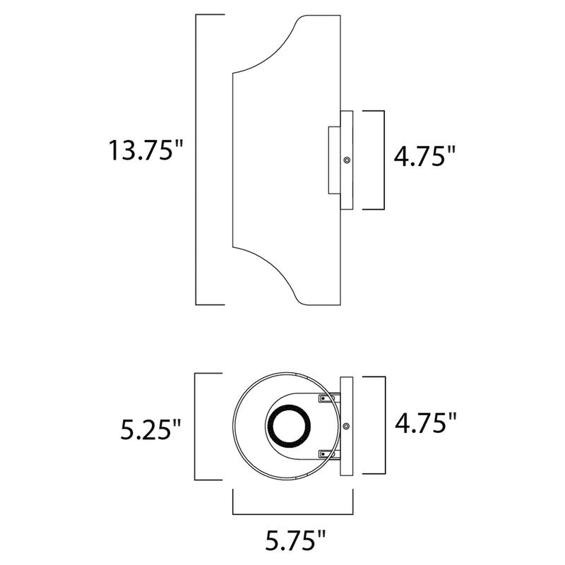 Maxim 86119ABZ - Lightray 2 Light 14" LED Wall Sconce