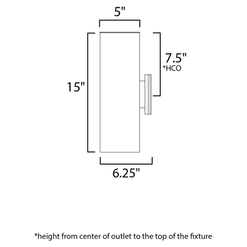 Maxim 86403AL - Outpost 2 Light 15" Wall Sconce