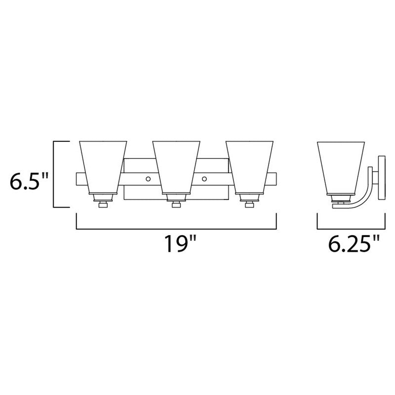 Maxim 9013 - Conical 3 Light 19" Vanity Light