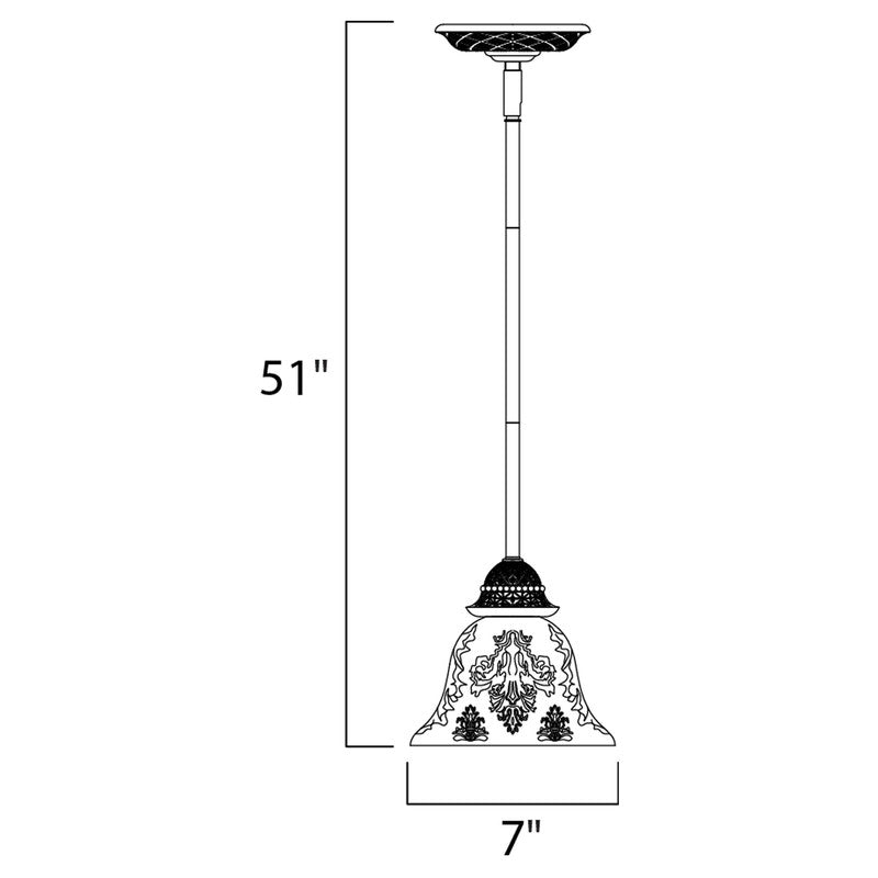 Maxim 91049SAOI - Symphony 1 Light 7" Pendant