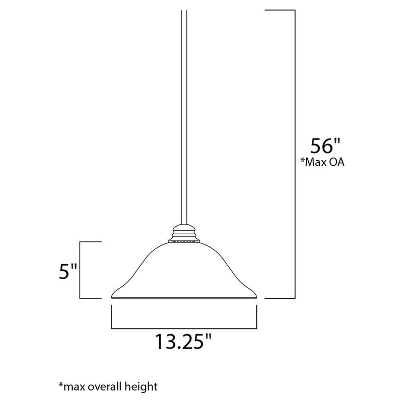 Maxim 91061MRSN - Essentials - 9106x 1 Light 13" Pendant