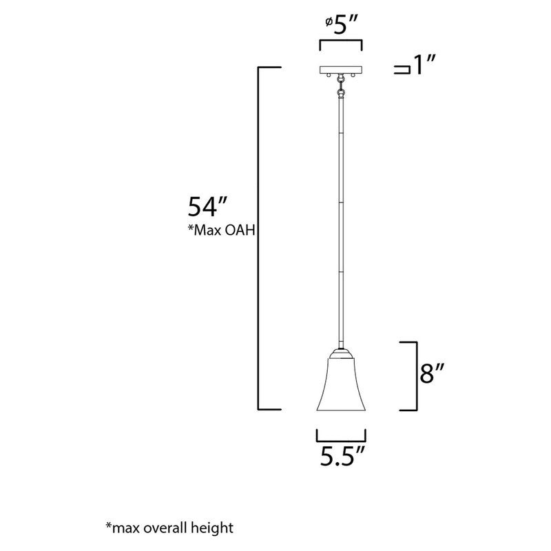 Maxim 92081FTOI - Vital 1 Light 8" Pendant