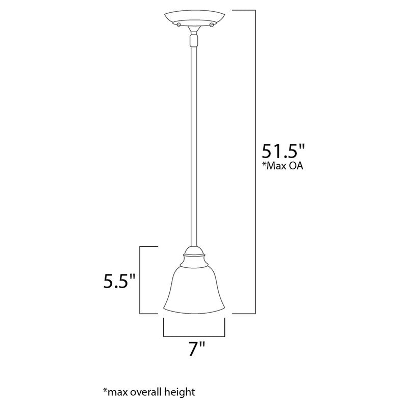 Maxim 92200FIOI - Manor 1 Light 7" Pendant