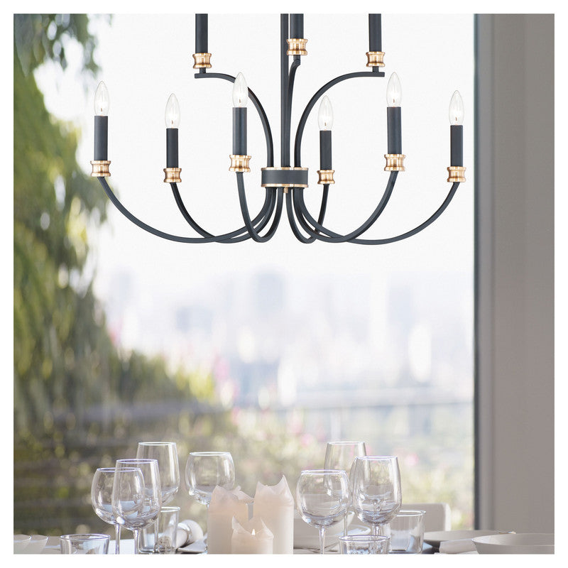 Maxim 11377BKAB - Charlton 9 Light 30" Chandelier
