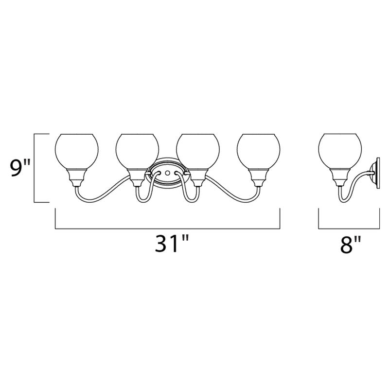 Maxim 1114 - Ballord 4 Light 31" Vanity Light