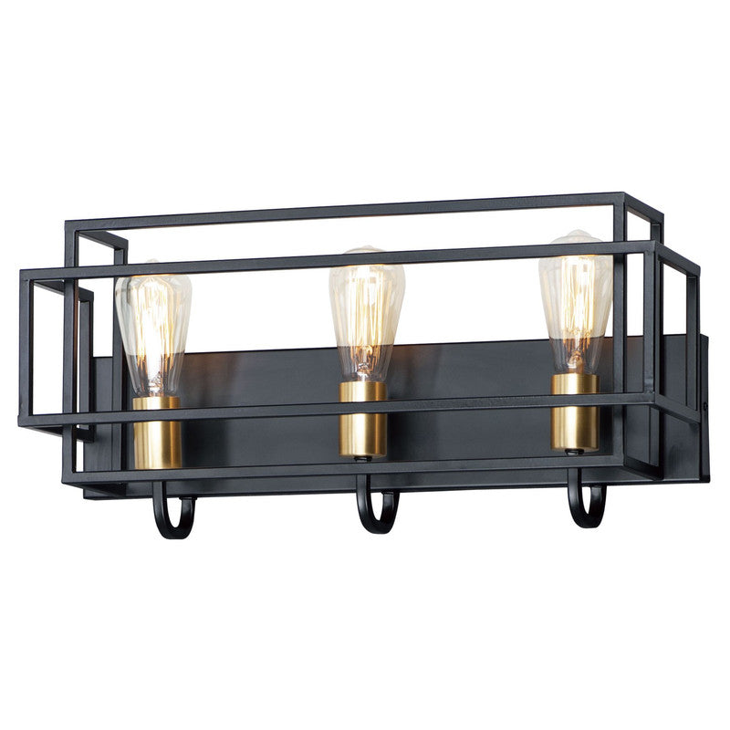 Maxim 10243BKSBR - Liner 3 Light 21" Vanity Light