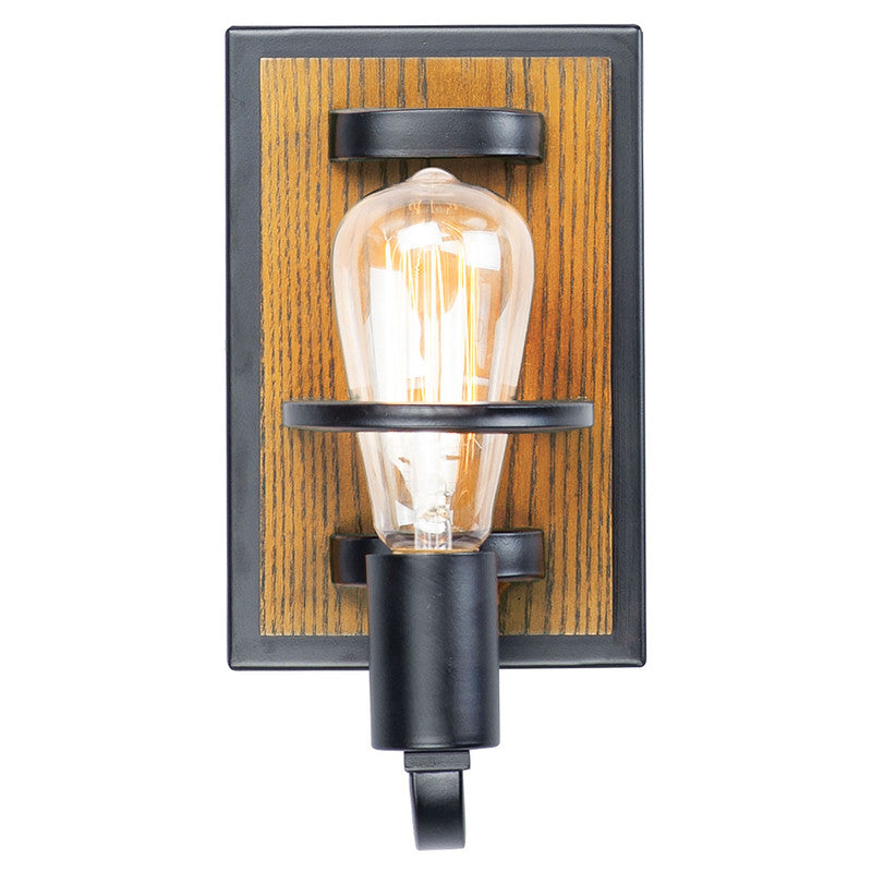 Maxim 10301BKASB - Black Forest 1 Light 10" Wall Sconce