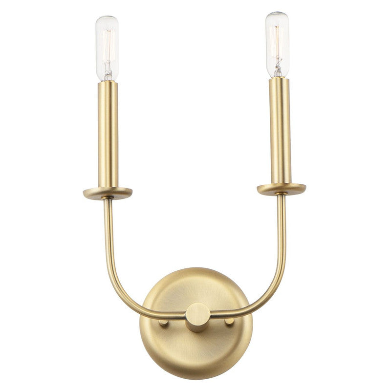 Maxim 10322BKSN - Wesley 2 Light 12" Wall Sconce