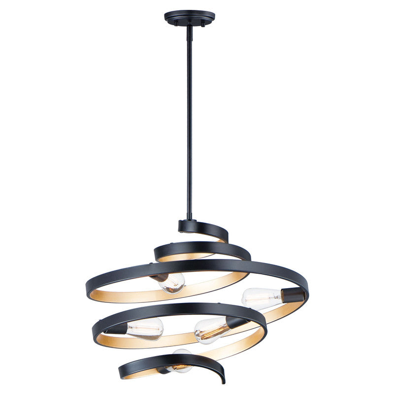Maxim 12235BKGLD - Twister 5 Light 25" Pendant