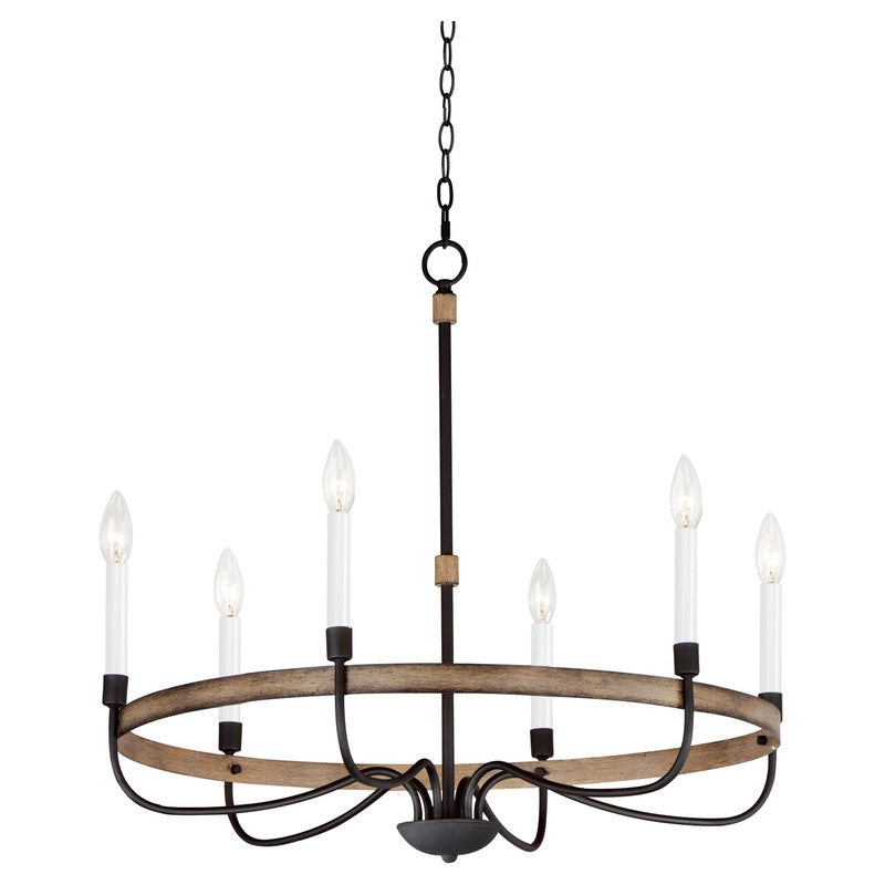 Maxim 14446DWBK - Franklin 6 Light 29" Chandelier