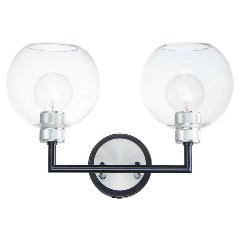 Maxim 21612CLBKAL - Vessel 2 Light 18" Wall Sconce