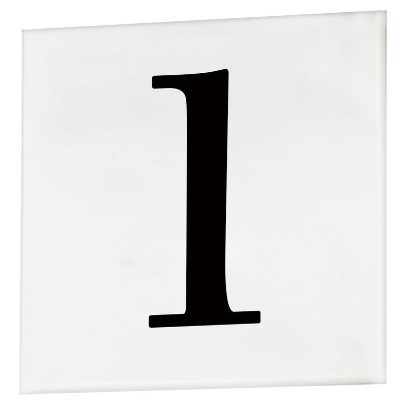 Maxim 53661WT - 4.5" Square House Number Tile (Serif) - 1