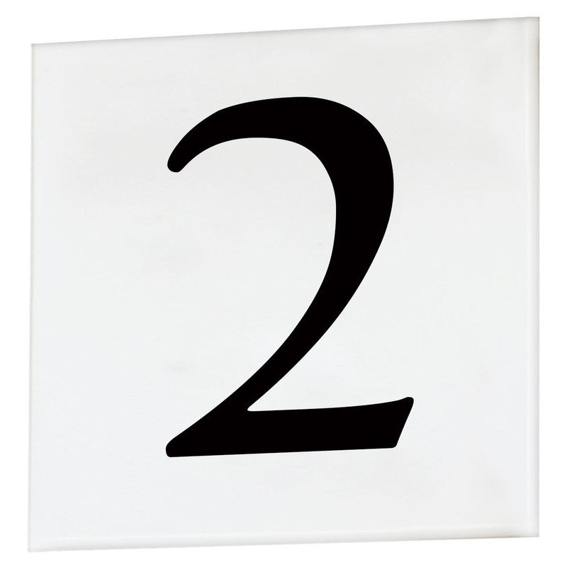 Maxim 53662WT - 4.5" Square House Number Tile (Serif) - 2