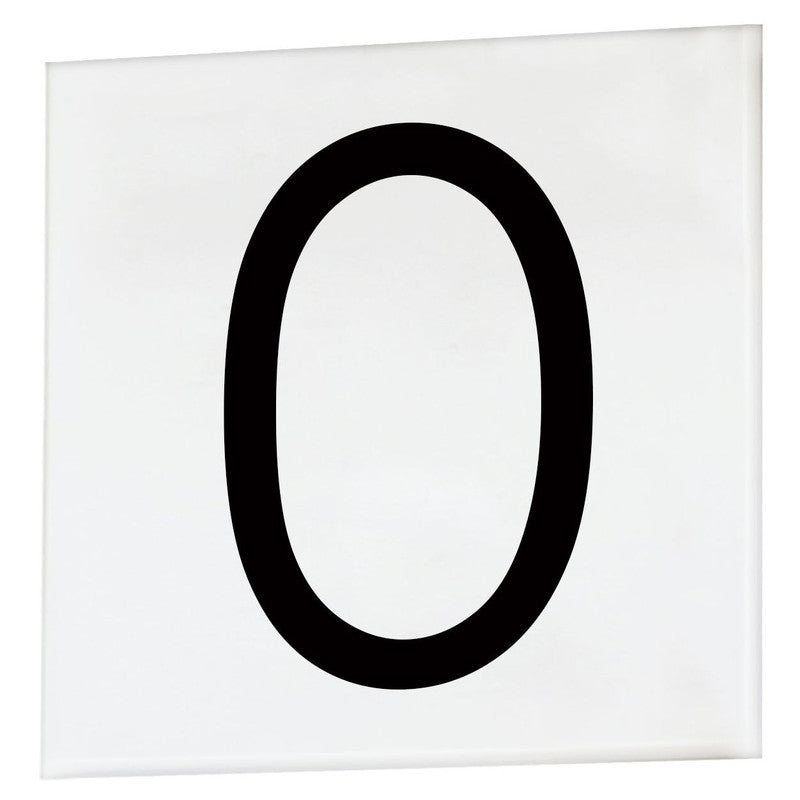 Maxim 53670WT - 4.5" Square House Number Tile (Sans Serif) - 0
