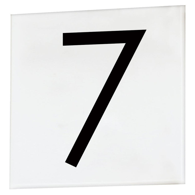 Maxim 53677WT - 4.5" Square House Number Tile (Sans Serif) - 7
