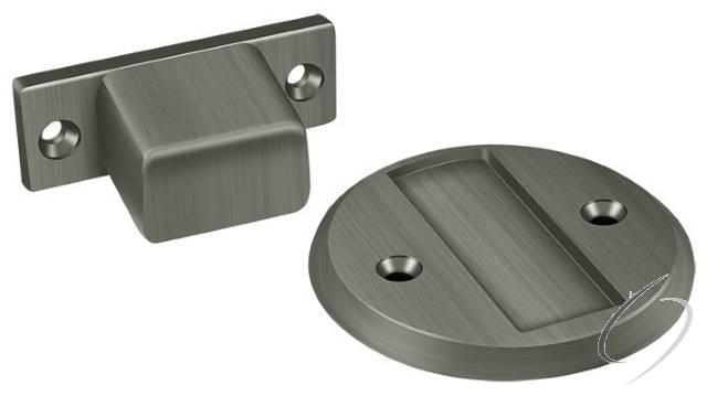 MDHF25U15A Magnetic Door Holder Flush 2-1/2" Diameter; Antique Nickel Finish