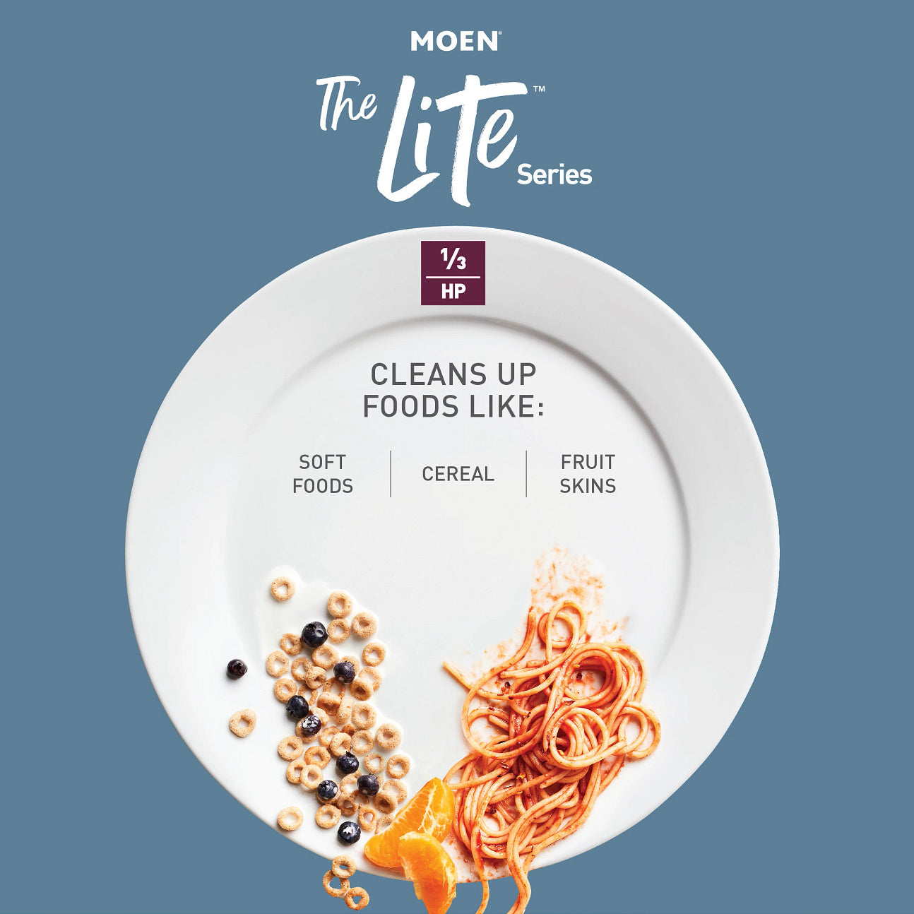 Moen GXP33C - 1/3 Horsepower GX PRO Series Lite Garbage Disposal