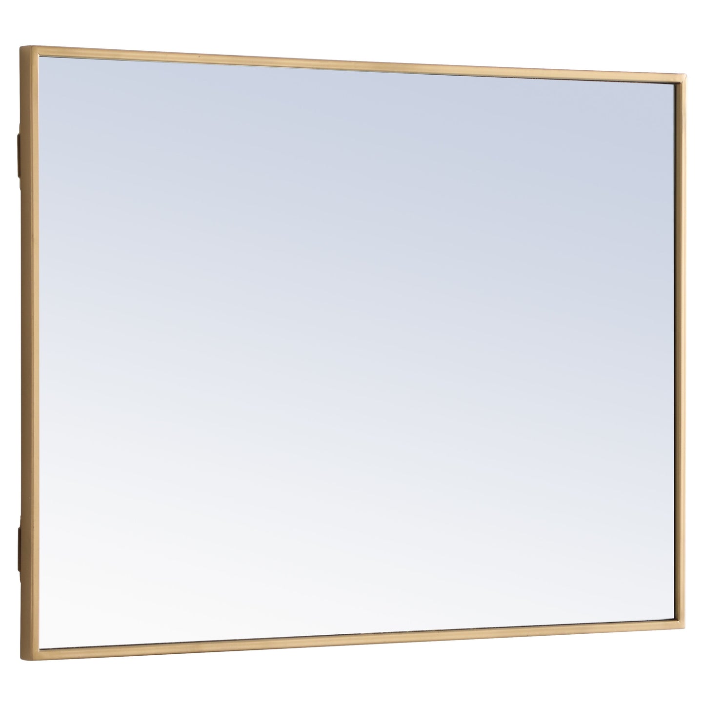 MR4072BR Monet 24" x 32" Metal Framed Rectangular Mirror in Brass