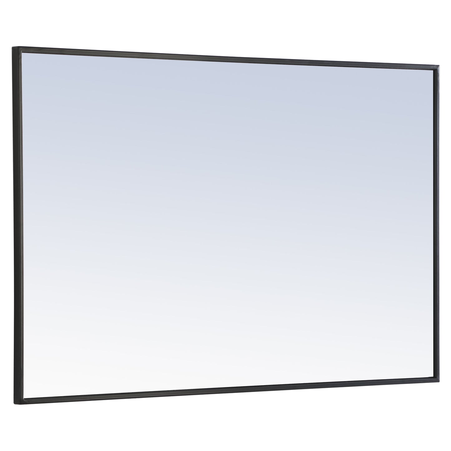 MR4077BK Monet 28" x 42" Metal Framed Rectangular Mirror in Black